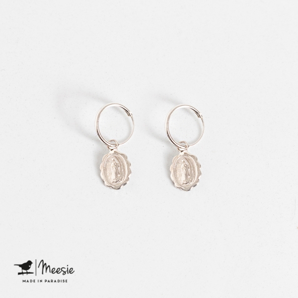 Oorbellen Queen Maria zilver Oorbellen Queen Maria zilver
